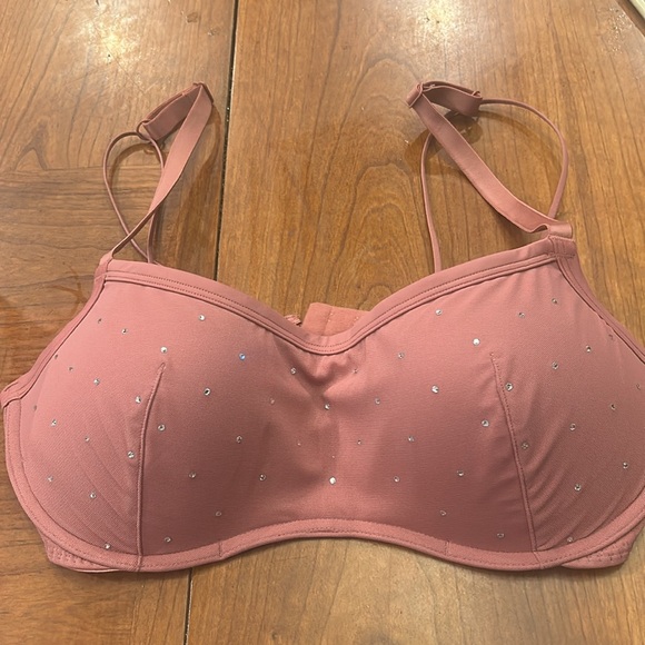 PINK VS Mesh Push Up Rhinestone Bralette Bra medium DD - Picture 4 of 6